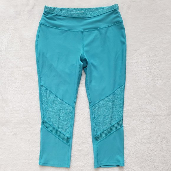 LAYER 8 QWICK DRY Mid Rise Blue Capri Yoga Pants SZ S - Picture 3 of 10